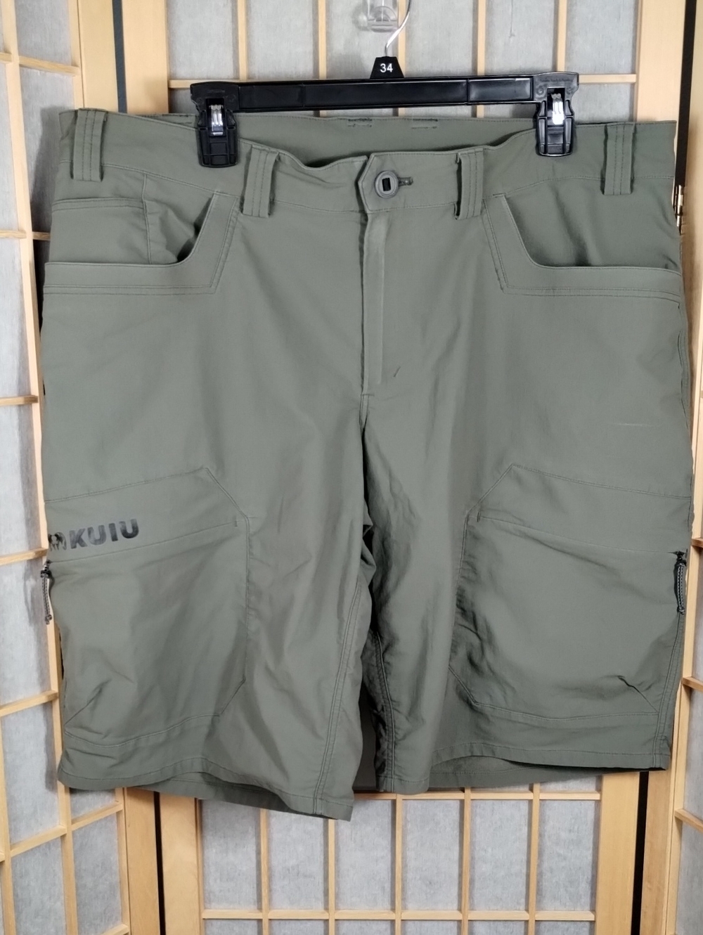 Kuiu Kutana Olive Green Cargo Shorts Size 40